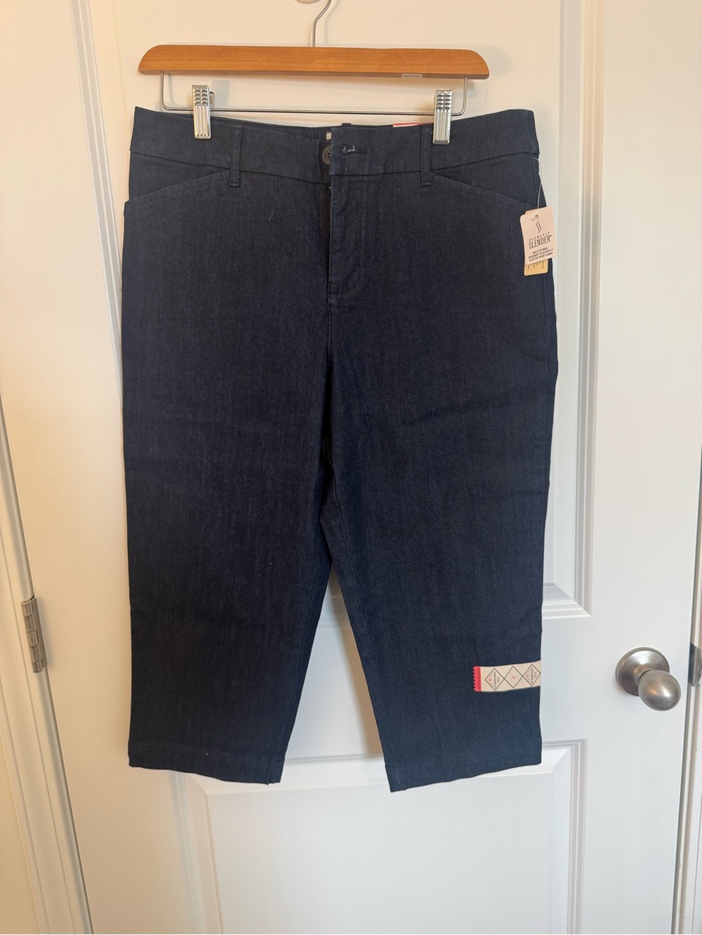 St. John's Bay Dark Blue Cropped Stretch Jeans